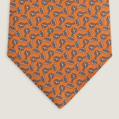Glenan Zig Zag tie - Blue | Hermès USA